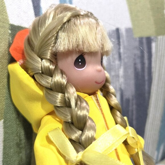Vtg Precious Moments You Crack Me Up Doll Yellow Raincoat Duck Hat Wellies Colle - Picture 7 of 12